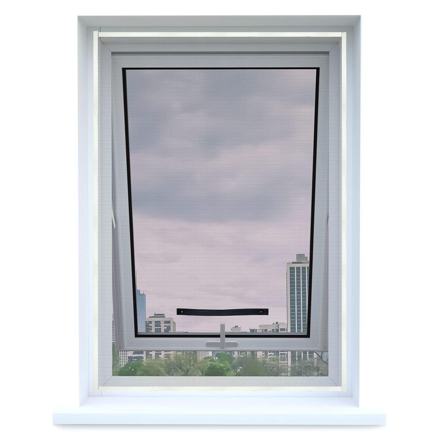 Dachfenster Fliegengitter 4er Set Zuschneidbar Mit Reißverschluss Bis 110x130cm Schwarz