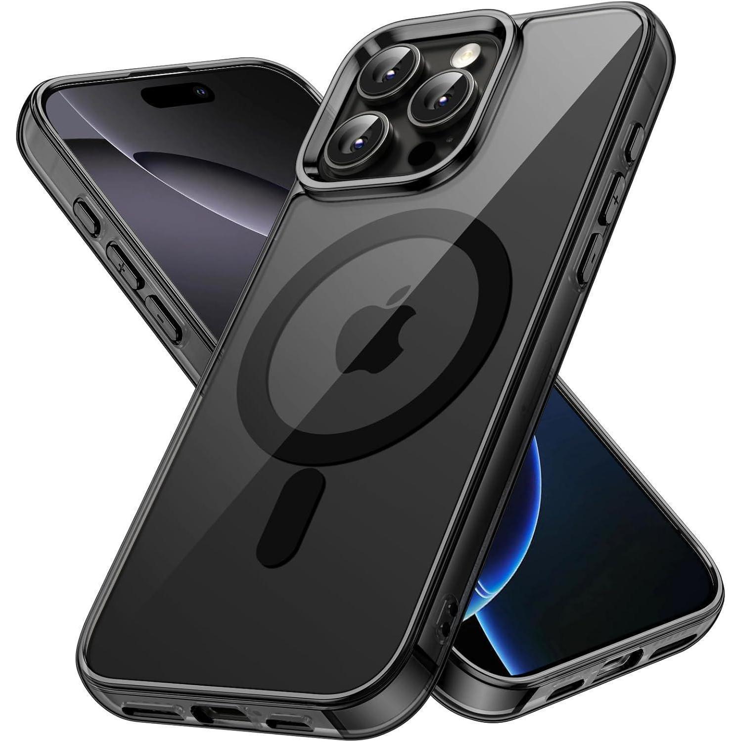 Magnetische Hülle Für Iphone 16 Pro 6,3 Zoll, Magsafe Kompatibel, Stoßfest, Transparent
