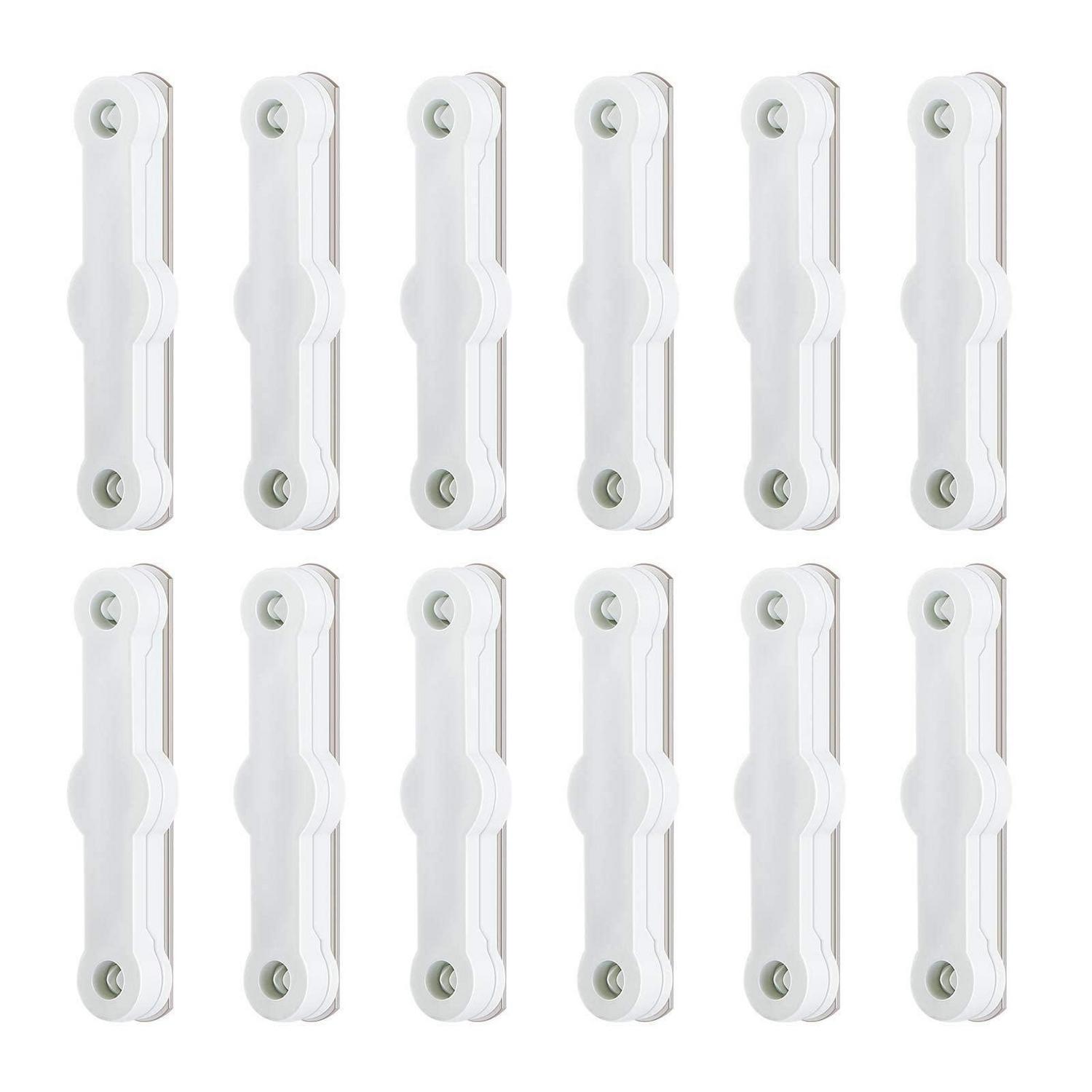 12x Fliegengitter Clips Ohne Bohren, Selbstklebend, Für Fenster Und Türen