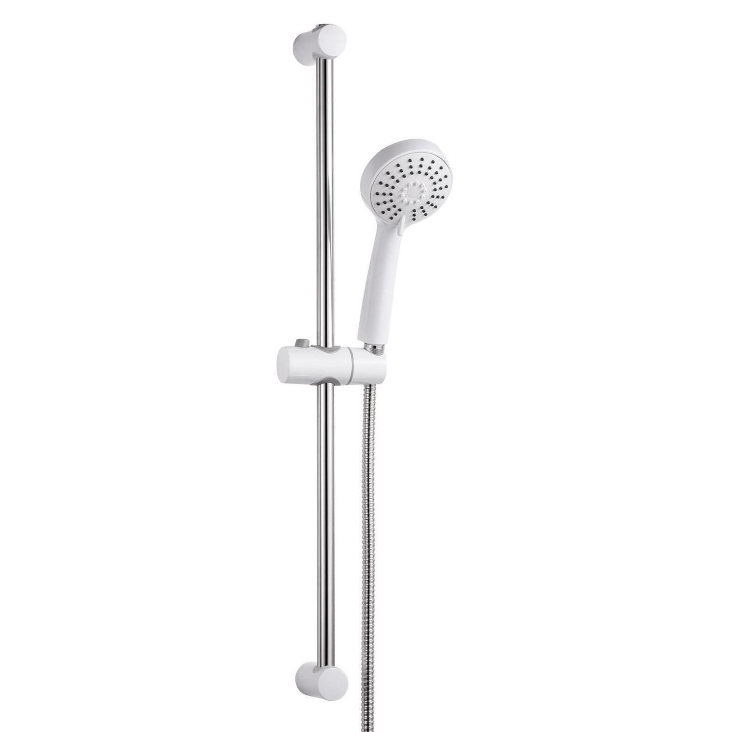 Duschset Edelstahl 70cm Mit 3 Strahlarten Und Verstellbarer Höhe