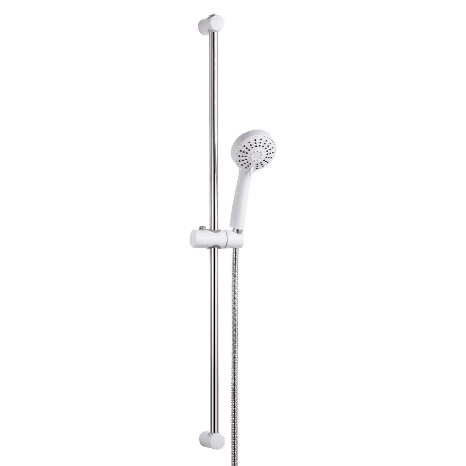 Duschset Edelstahl 90cm Mit 3 Strahlarten Und Verstellbarer Höhe