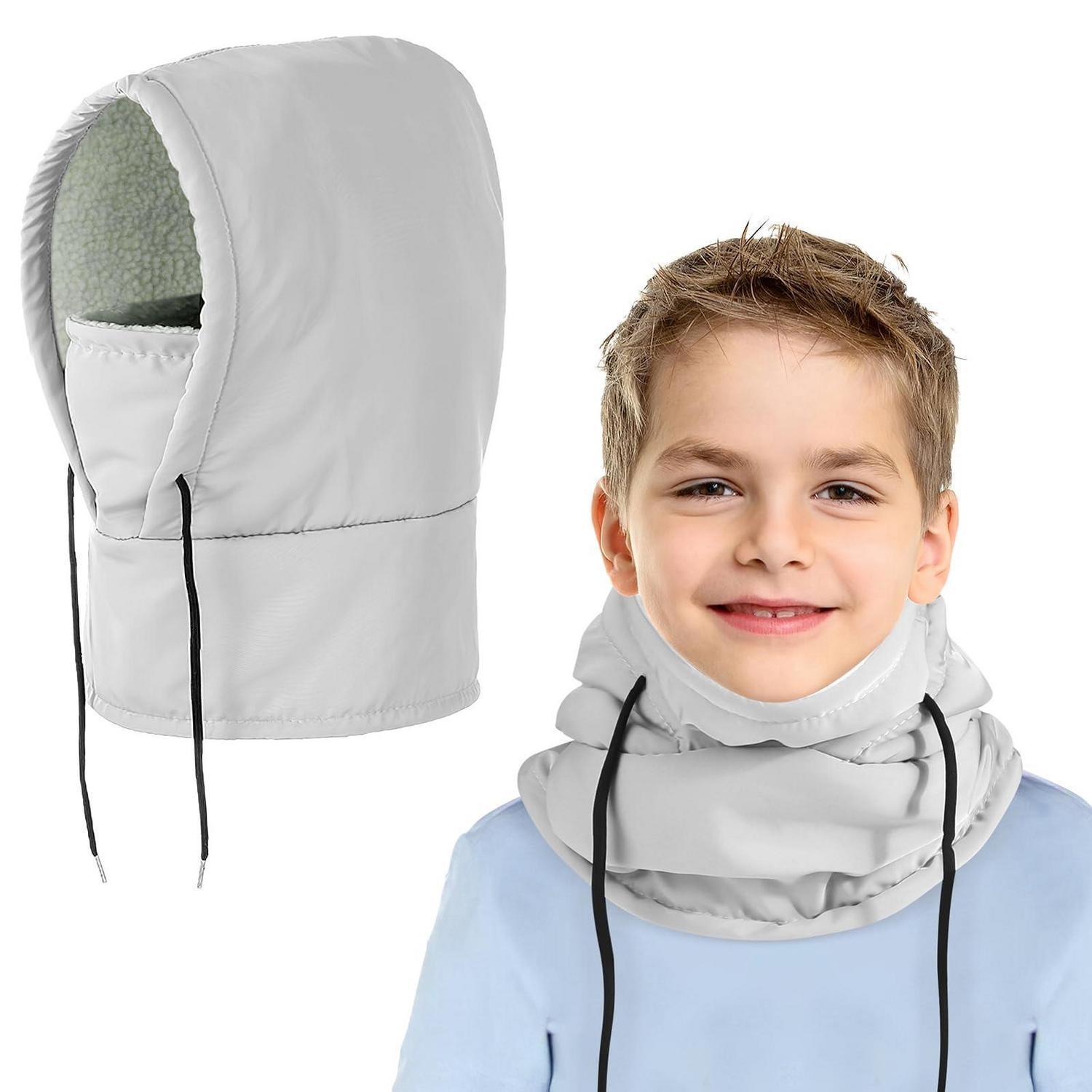Kinder Sturmhaube Winter Wasserdicht Thermo Fleece Balaclava Für Jungen Mädchen 4-8 Jahre Grau