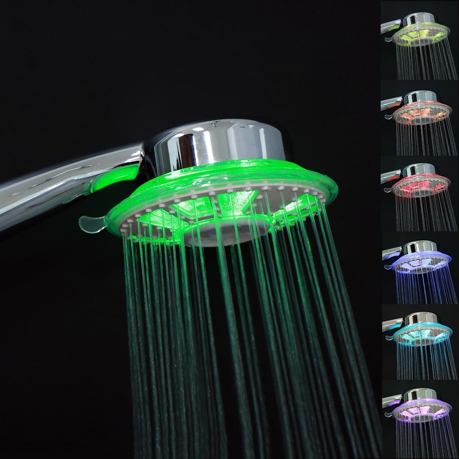 Led Duschkopf Mit 7 Farbwechsel Und 2 Duschmodi