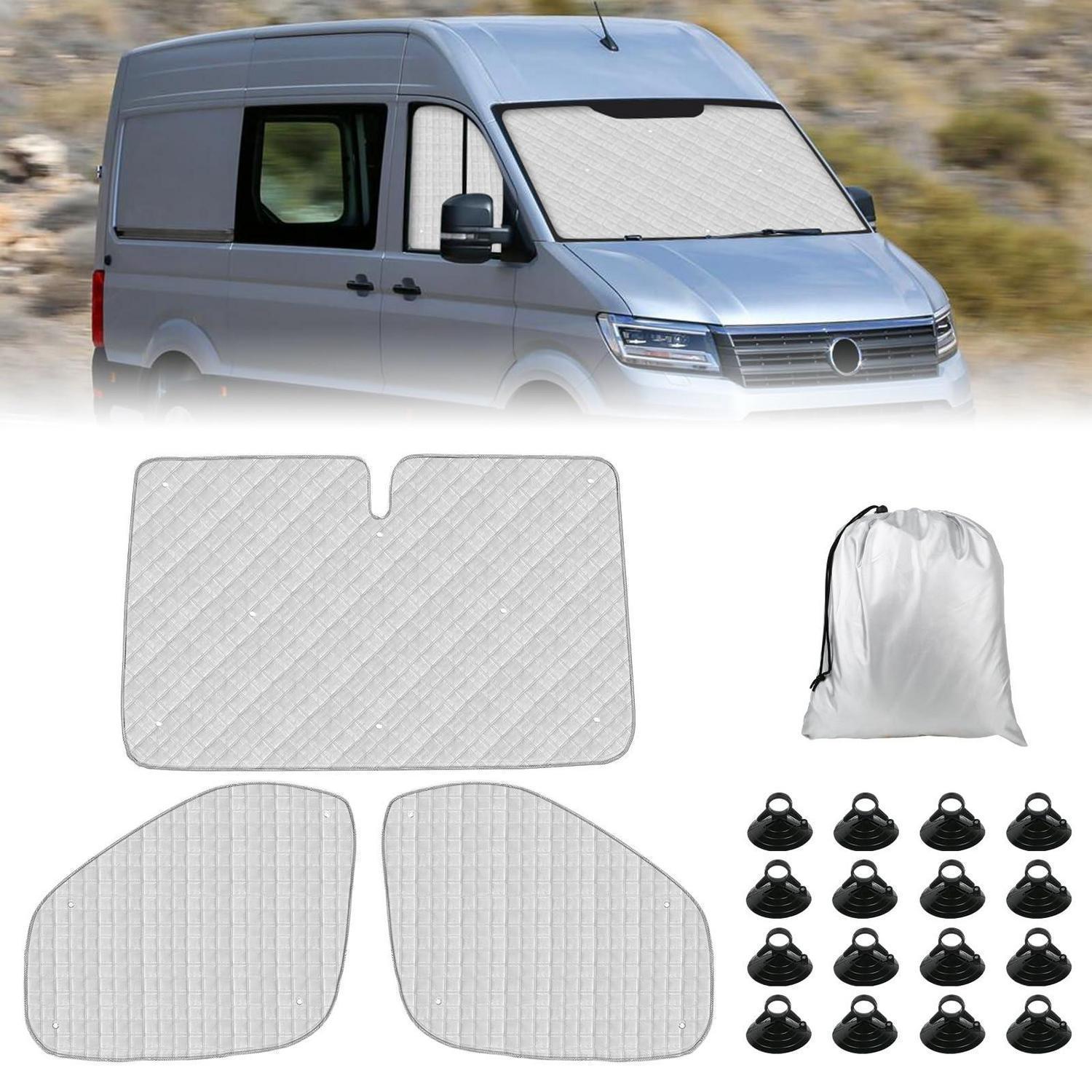 Sonnenschutz Frontscheibe 3-teilig Für Vw Crafter/grand California 2006-2017 Thermomatte