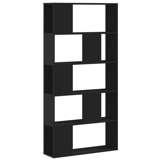 vidaXL Bücherregal 5 Böden Schwarz 80,5x23,5x162,5 cm Holzwerkstoff 852772