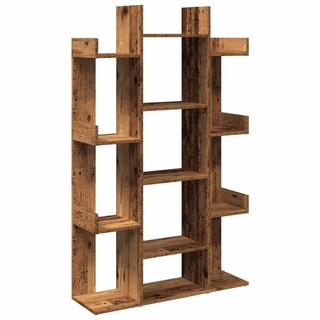 vidaXL Bücherregal Altholz-Optik 86x25,5x140 cm Holzwerkstoff 856692