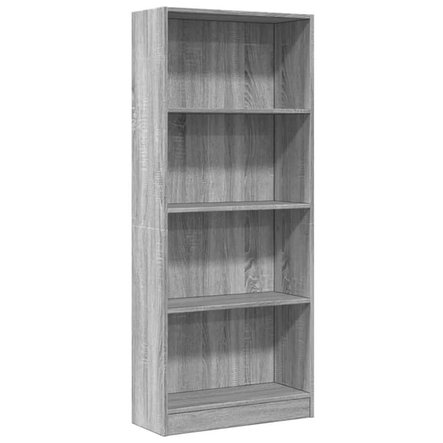 vidaXL Bücherregal Grau Sonoma 60x24x143 cm Holzwerkstoff 857817