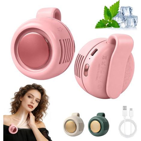 Tragbarer Clip-ventilator Mit 3 Geschwindigkeitsstufen, Leiser Mini-ventilator Für Büro, Reisen Und Outdoor-aktivitäten – Rosa