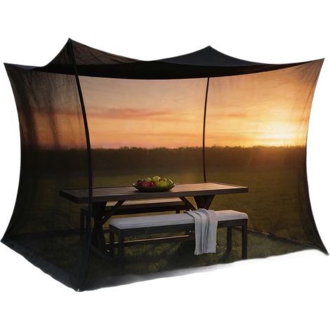 Schwarzes Moskitonetz Für Den Außenbereich, Insektenschutz Für Terrasse Und Grill, Einflügelig, 220 × 200 × 250 Cm
