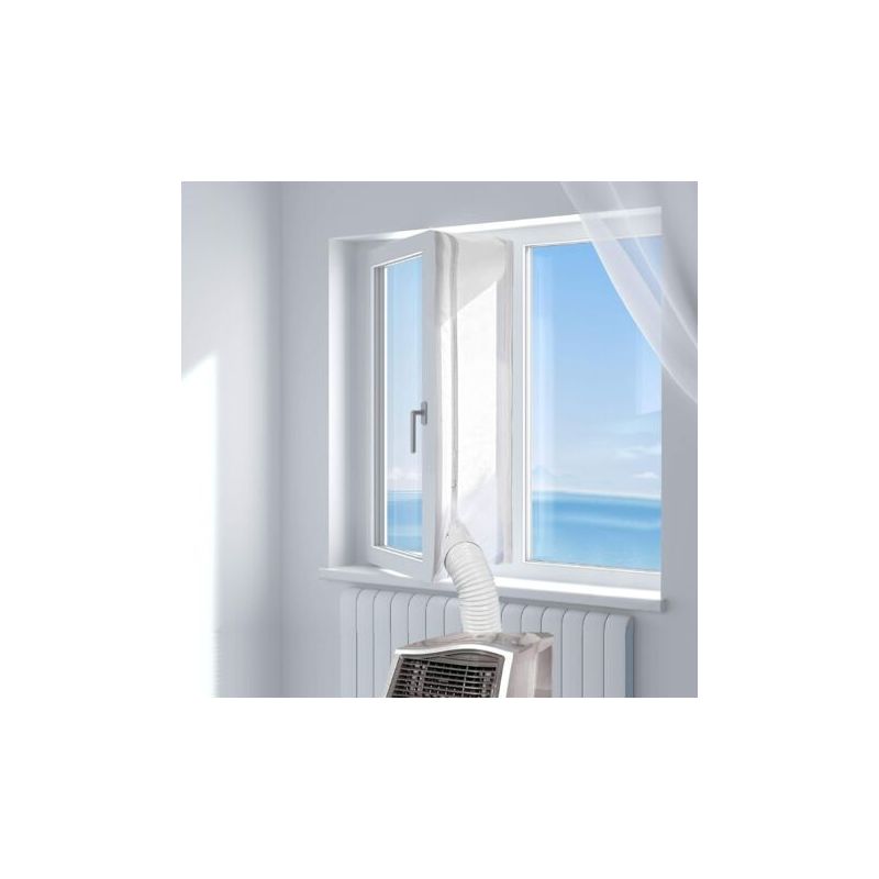 Pa 400cm Fensterdichtungsgewebe Für Mobile Klimageräte Und Wäschetrockner – Kompatibel Mit Allen Mobilen Klimageräten, Einfache Montage