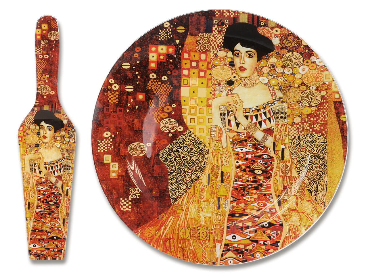 Carmani, Dessertteller Mit Spatel, Dekor: G. Klimt – Adele Bloch – Bauer, Durchmesser 30 Cm