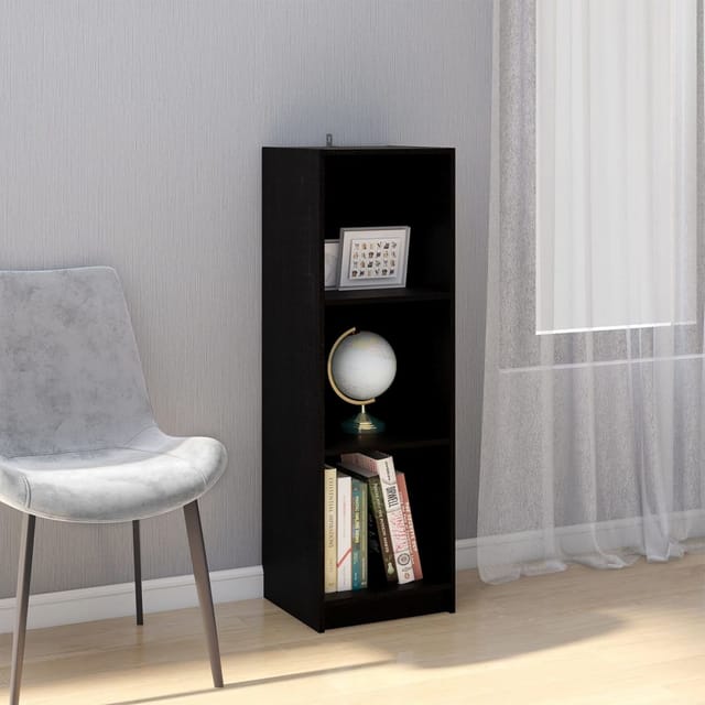 vidaXL Bücherregal/Raumteiler Schwarz 36x33x110 cm Massivholz Kiefer 809940