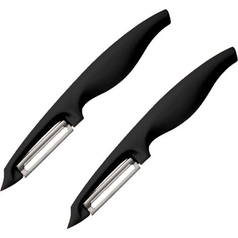 Rotierender Sparschäler – Klinge Aus Edelstahl – Ergonomischer Gummigriff – Für Obst, Gemüse Und Kartoffeln – 1 Stück