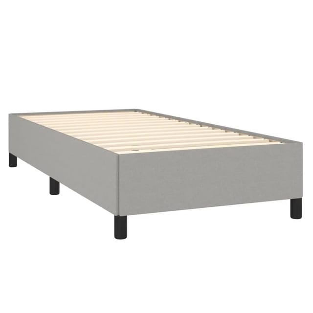 vidaXL Bettgestell ohne Matratze Hellgrau 80x200 cm Stoff 347018