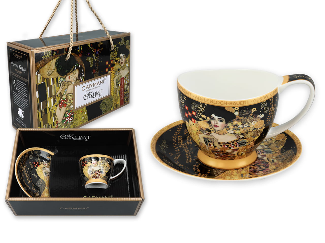 Carmani, Espressotasse T. Mini Vanessa 90ml - Klimt/adele Bloch-bauer