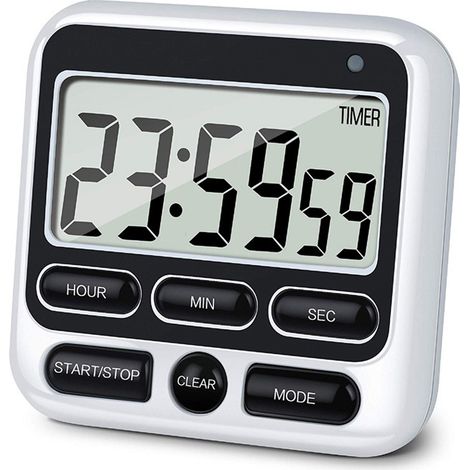 Digitaler Küchentimer – Countdown-timer – Magnetische Uhr Mit Einstellbarem Alarm – 99 Min. 50 Sek. – 1 Stück