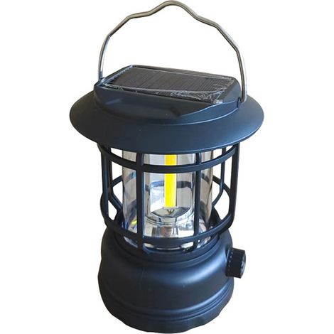 Led-solarlaterne – 6 Bis 8 Stunden Akkulaufzeit – Wasserdicht (ip4) – Für Camping, Wandern Und Notfälle – 1 Stück