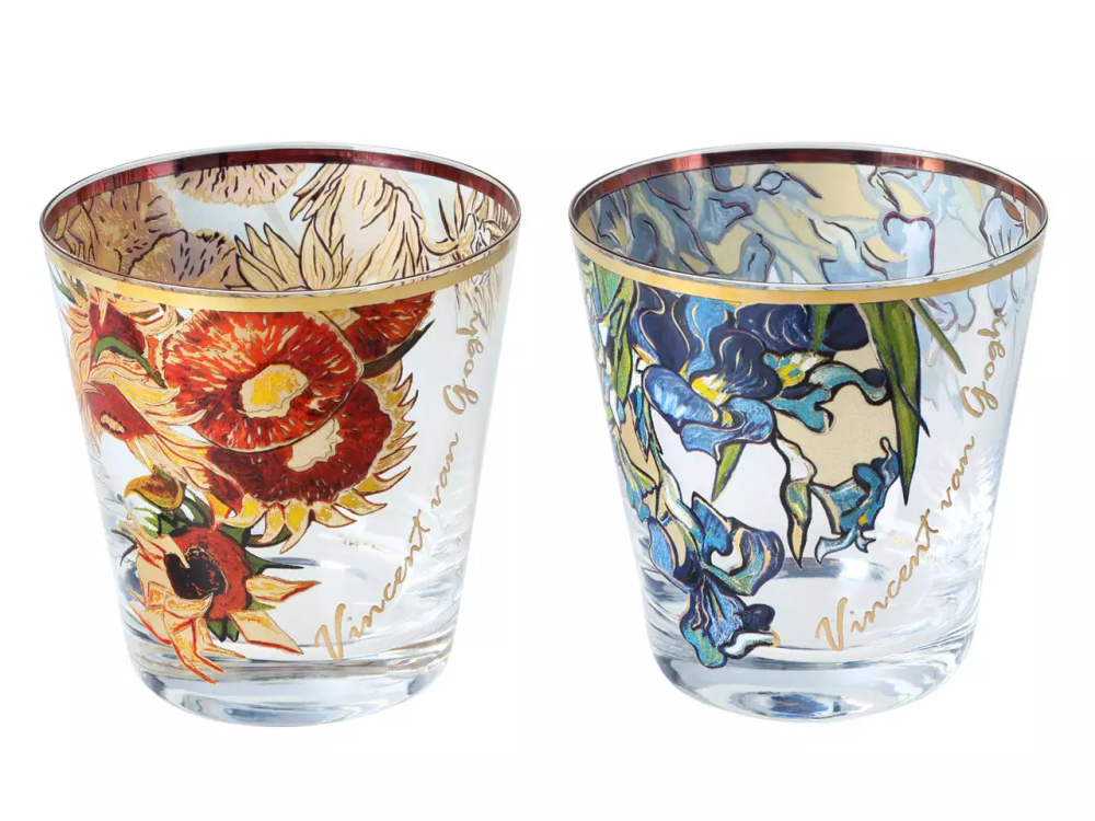 Carmani, Whiskygläser – Van Gogh/sonnenblumen Und Schwertlilien