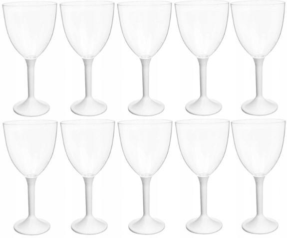 Plastikgläser Für Wein, Desserts, Champagner, Geburtstage, Bälle, 160 Ml, 10 Stück.