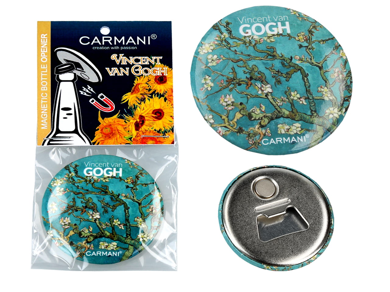 Flaschenöffner Mit Magnet - V. Van Gogh, Blühender Mandelbaum (carmani)