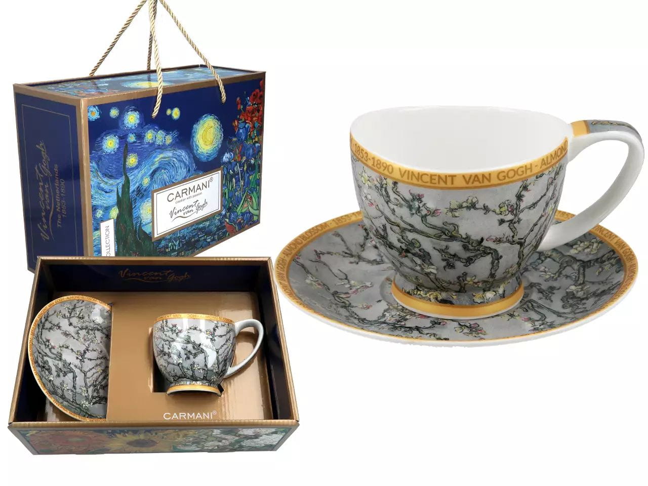 Carmani, Big Vanessa 340ml Tasse - Van Gogh/blühende Mandel