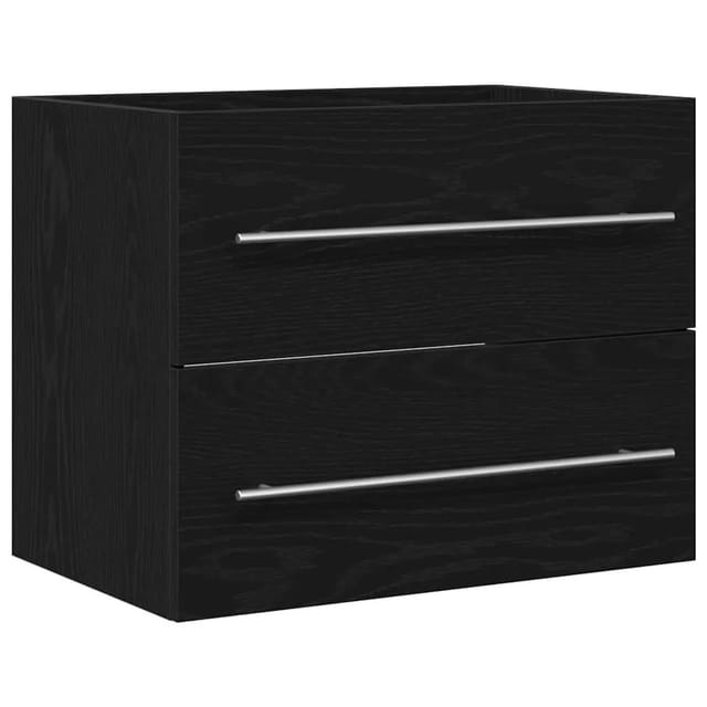 vidaXL Waschbeckenunterschrank Schwarz Eichen-Optik 60x38,5x48 cm 862028