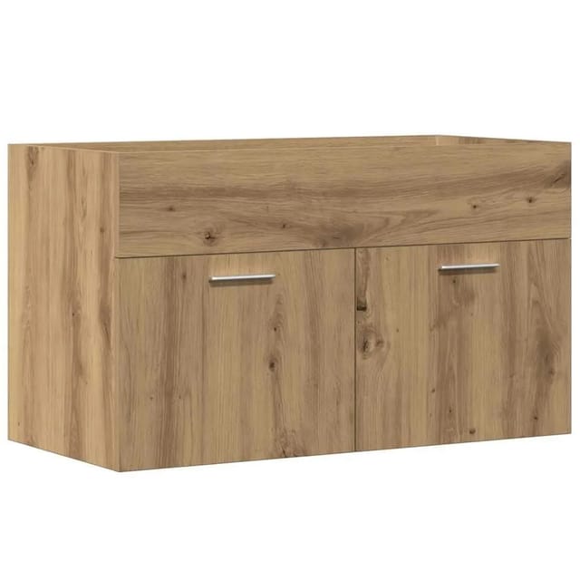 vidaXL Waschbeckenunterschrank Artisan-Eiche 90x38,5x46 Holzwerkstoff 856216