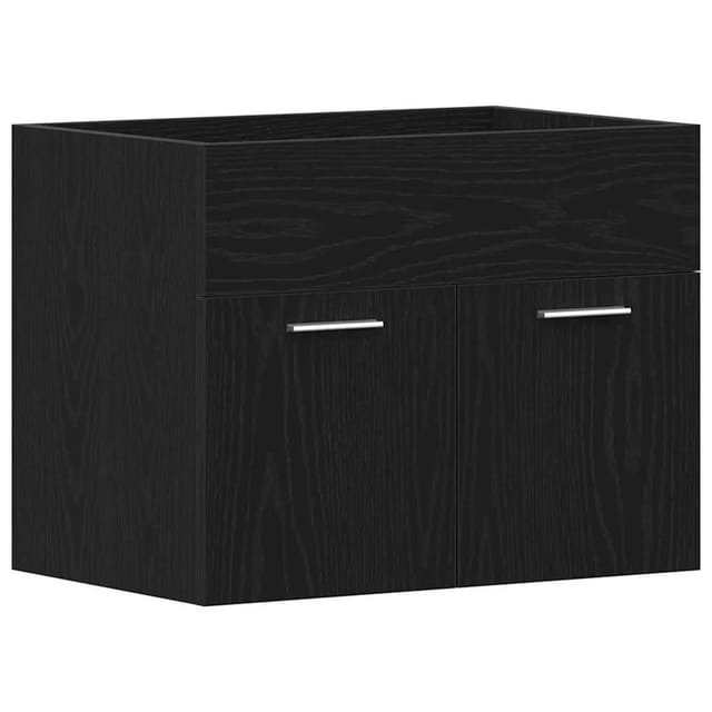 vidaXL Waschbeckenunterschrank Schwarz Eichen-Optik 60x38,5x46 cm 862025