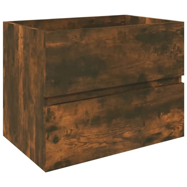 vidaXL Waschbeckenschrank Räuchereiche 60x38,5x45 cm Holzwerkstoff 815648