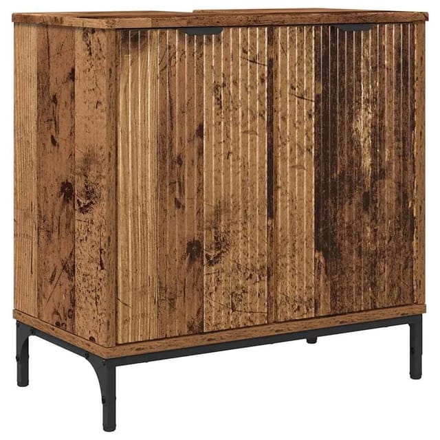vidaXL Waschbeckenschrank Altholz 60,5 x 33,5 x 61 cm Holzwerkstoff 883422