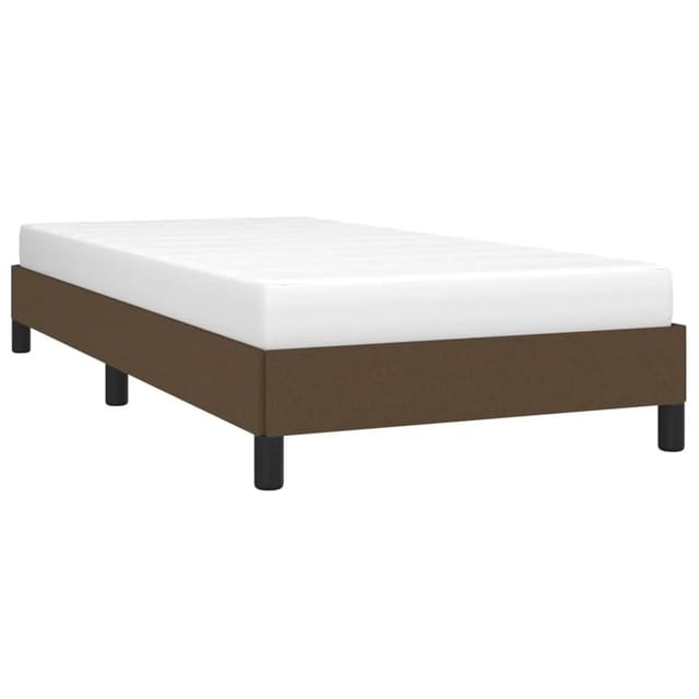 vidaXL Bettgestell ohne Matratze Dunkelbraun 80x200 cm Stoff 346675