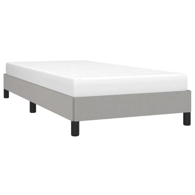 vidaXL Bettgestell ohne Matratze Hellgrau 90x190 cm Stoff 346680