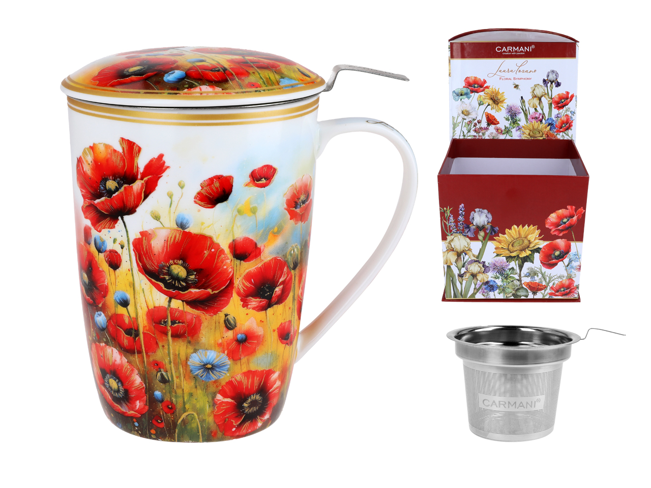 Carmani, Becher Mit Siebeinsatz Und Deckel 600 Ml - Laura Lozano/maki