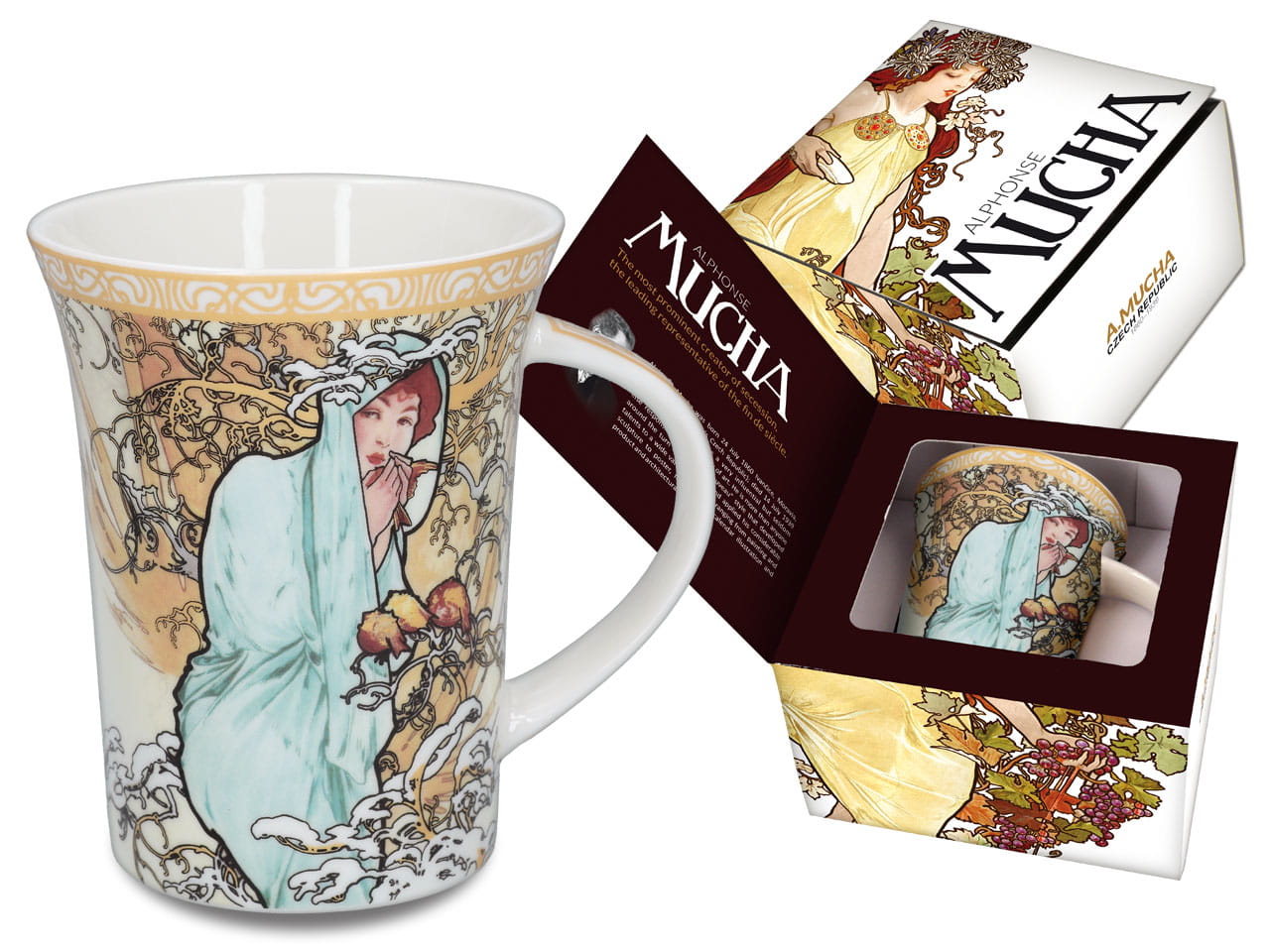 Carmani, Alfons Mucha Becher, Vier Jahreszeiten - Winter