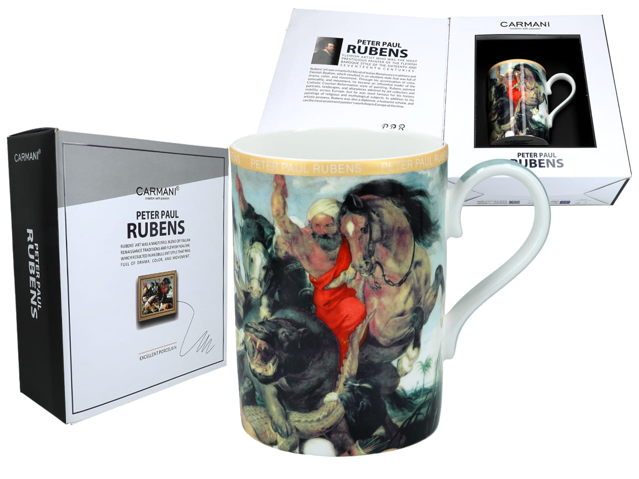 Carmani, 370-ml-becher – Peter Paul Rubens/die Jagd Nach Dem Nilpferd Und Dem Krokodil