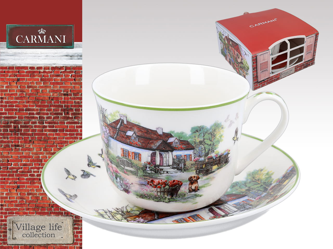Carmani, Tasse Und Untertasse - White Manor House/country Life