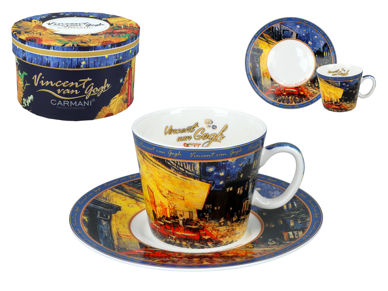 Carmani, 90-ml-espressotasse – Van Gogh/caféterrasse Bei Nacht