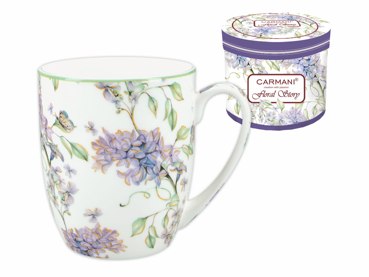 Carmani, 380 Ml Porzellanbecher T. Camio - Florale Geschichte