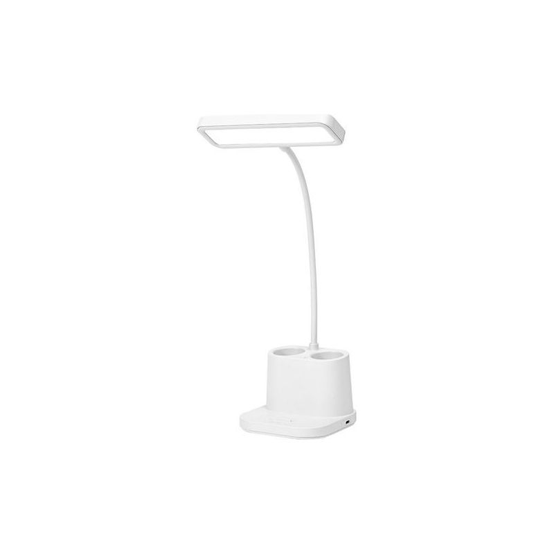 Led-schreibtischlampe, Dimmbar, Mit Handyhalterung, 3 Modi Und Mehreren Helligkeitsstufen. Kinder-schreibtischlampe, Touch-nachttischlampe, Weiß.