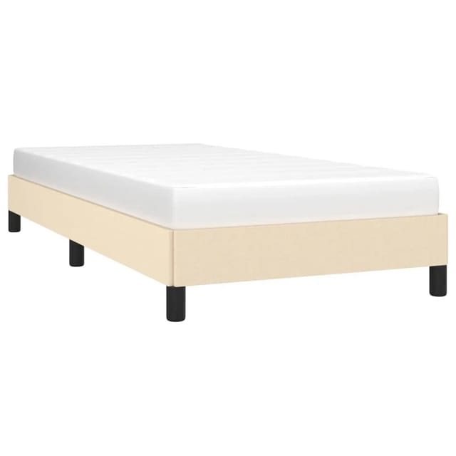 vidaXL Bettgestell ohne Matratze Creme 80x200 cm Stoff 346677