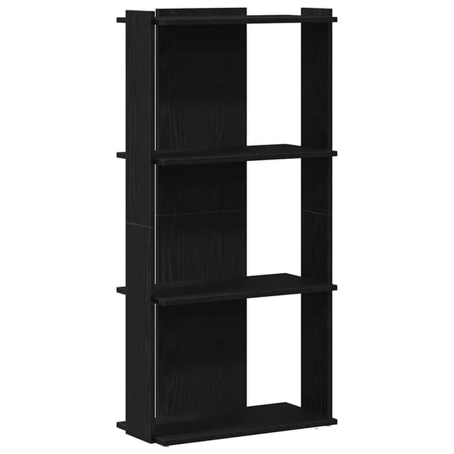 vidaXL Bücherregal 3 Böden Schwarz 60x30x120 cm Holzwerkstoff 860266