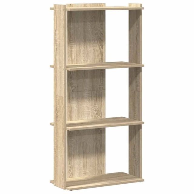 vidaXL Bücherregal 3 Böden Sonoma-Eiche 60x30x120 cm Holzwerkstoff 860267