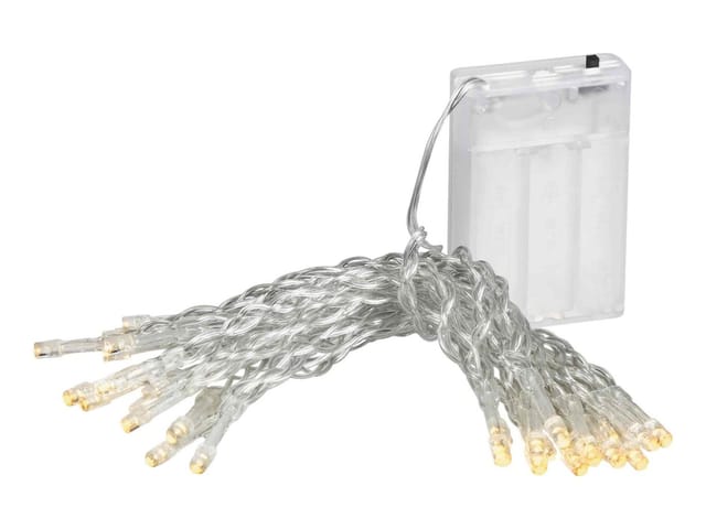 Lex 20er LED Lichterkette Batteriekette Weihnachten Beleuchtung Deko Warmweiß