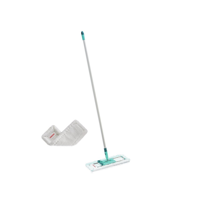 Leifheit Bodenwischer Profi XL Micro Duo Alu mit Superduster XL Türkis-Silber