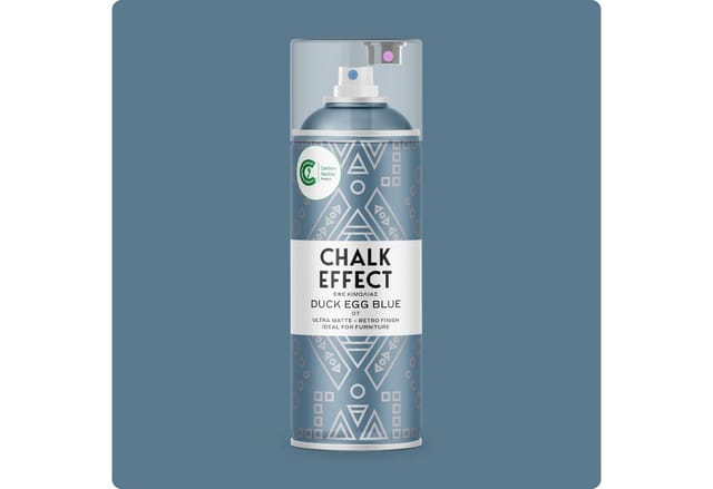 COSMOS LAC Kreidefarbe Spray Chalk Effect Hochwertige Chalky Kreidesprühfarbe Farbspray Spray Paint Farbe Enteneiblau