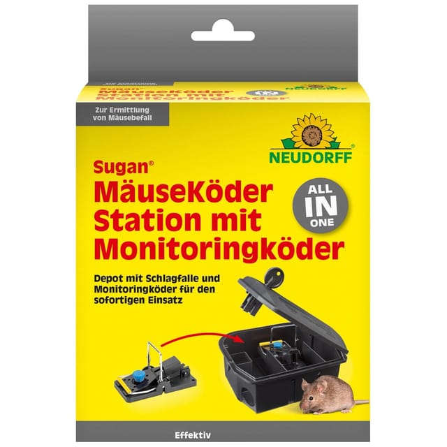 Neudorff Mäuse-Köderstation mit Monitoringköder Sugan 1 Stück