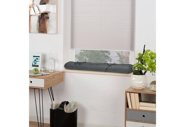 Beautissu Viento Zugluftstopper 10x100cm Anthrazit 2tlg