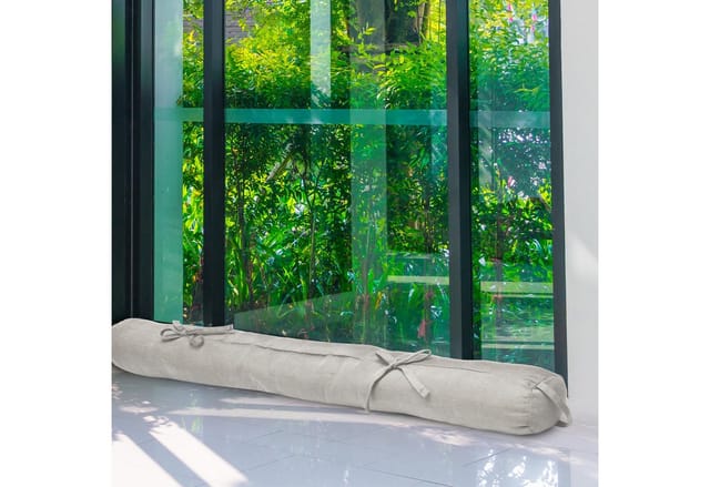 Beautissu Viento Zugluftstopper 10x100cm Hellgrau 2tlg