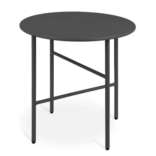 Bomoe Finn Beistelltisch Ø 44x46cm Schwarz Metall