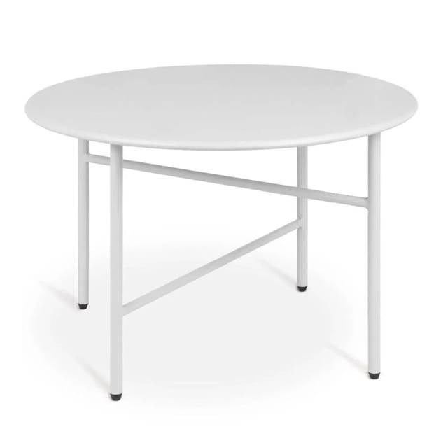 Bomoe Finn Beistelltisch Ø 53x36cm Weiß Metall